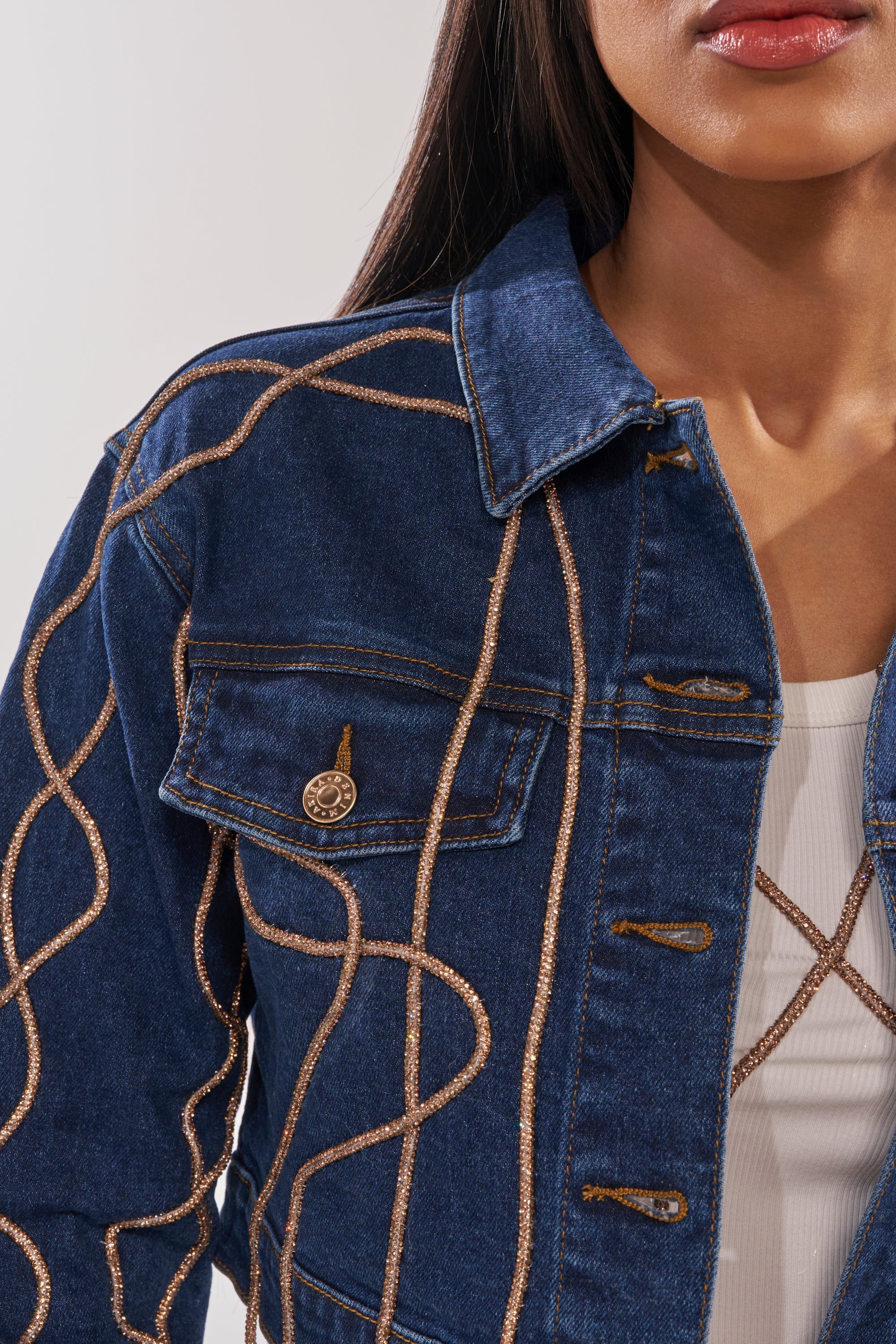 NINA EMBELLISHED DENIM JACKET