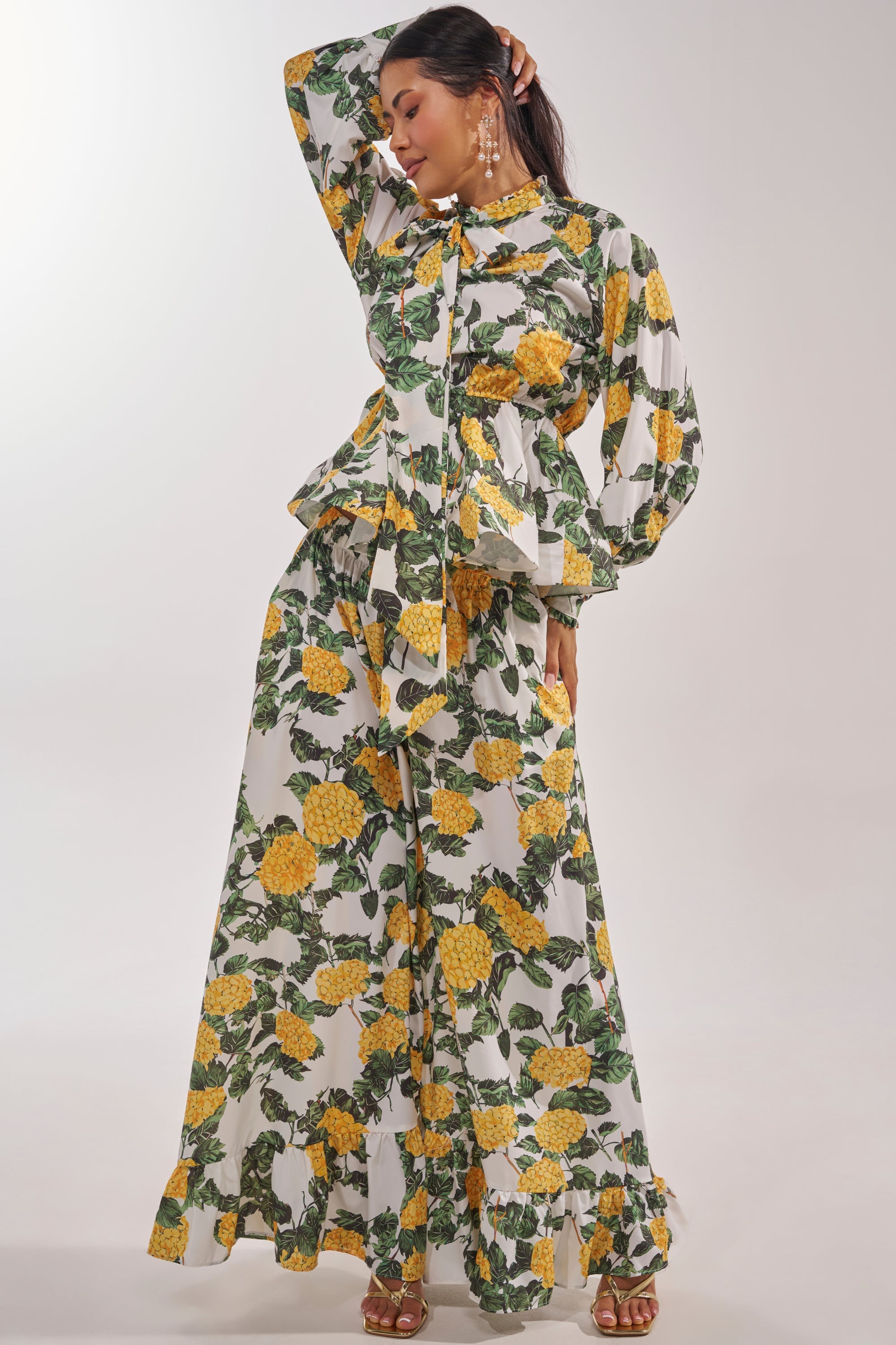 JULIE FLORAL PEPLUM BLOUSE