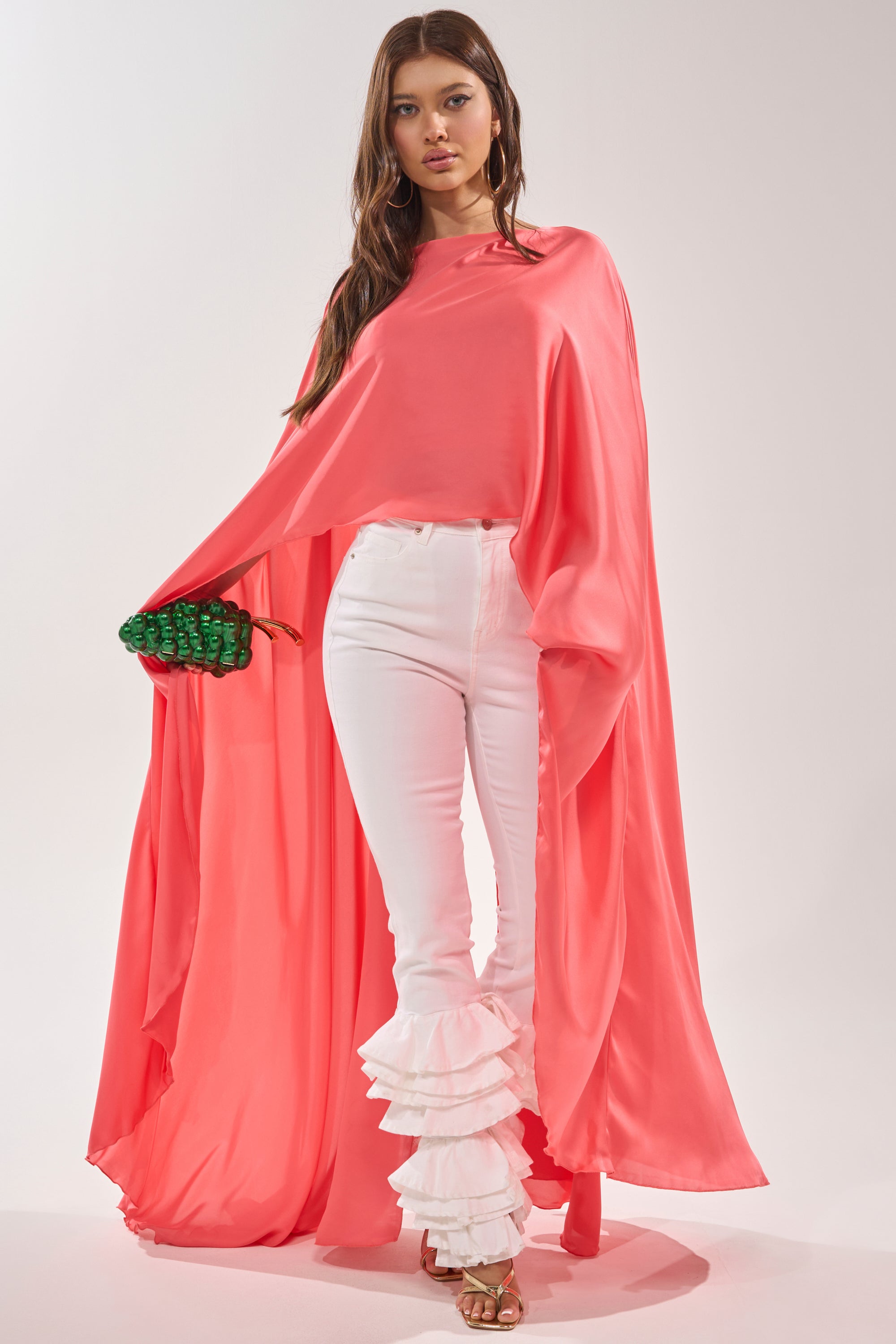 SO CHIC CAPE BLOUSE