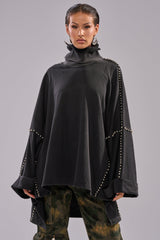 OVER IT TURTLE NECK OVERSIZED SWEATSHIRT