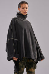 OVER IT TURTLE NECK OVERSIZED SWEATSHIRT