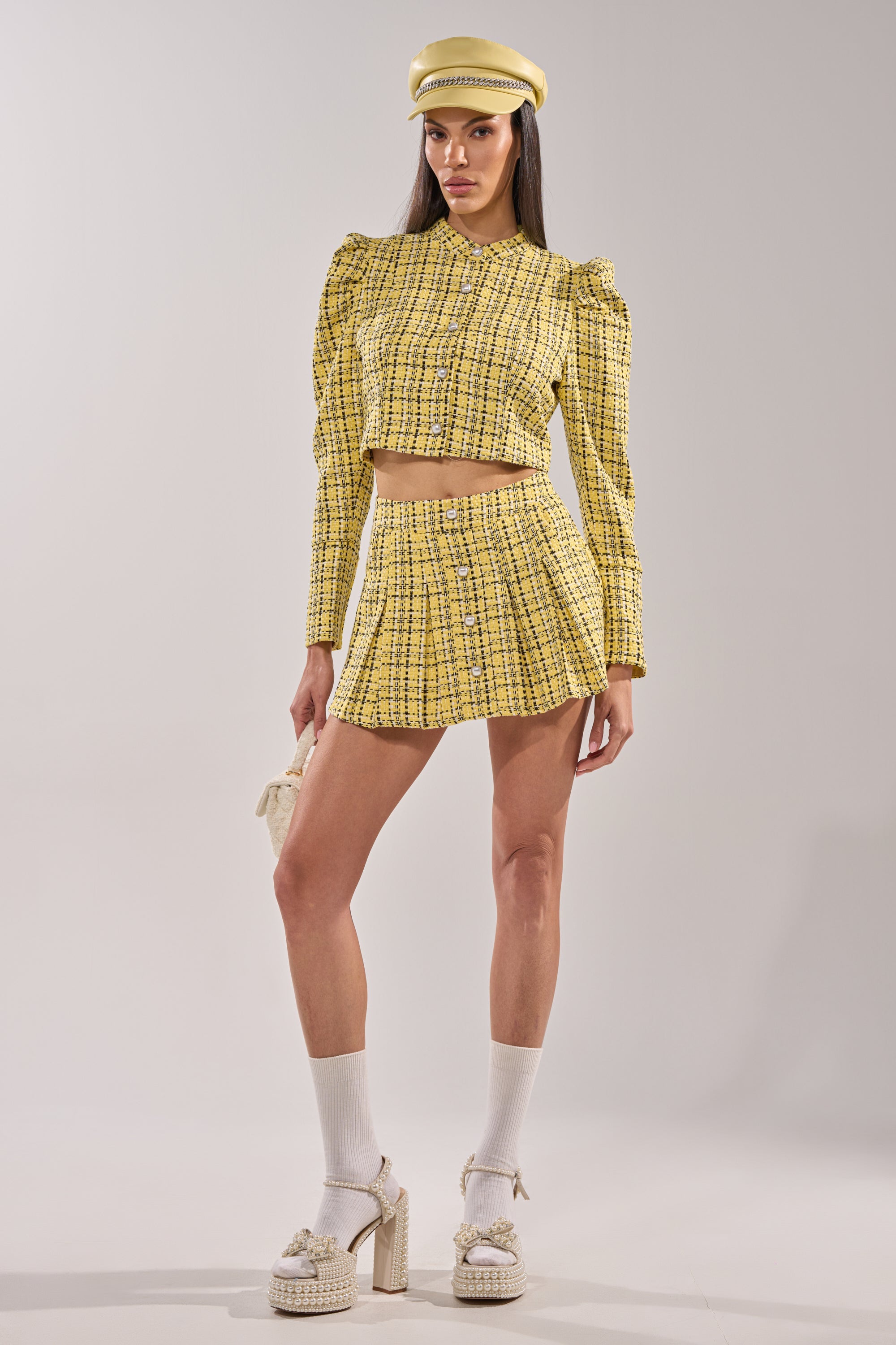 FINN TWEED MINI SKIRT