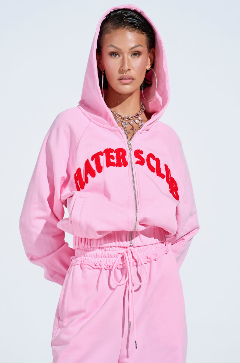 HATERS CLUB ZIP UP HOODIE