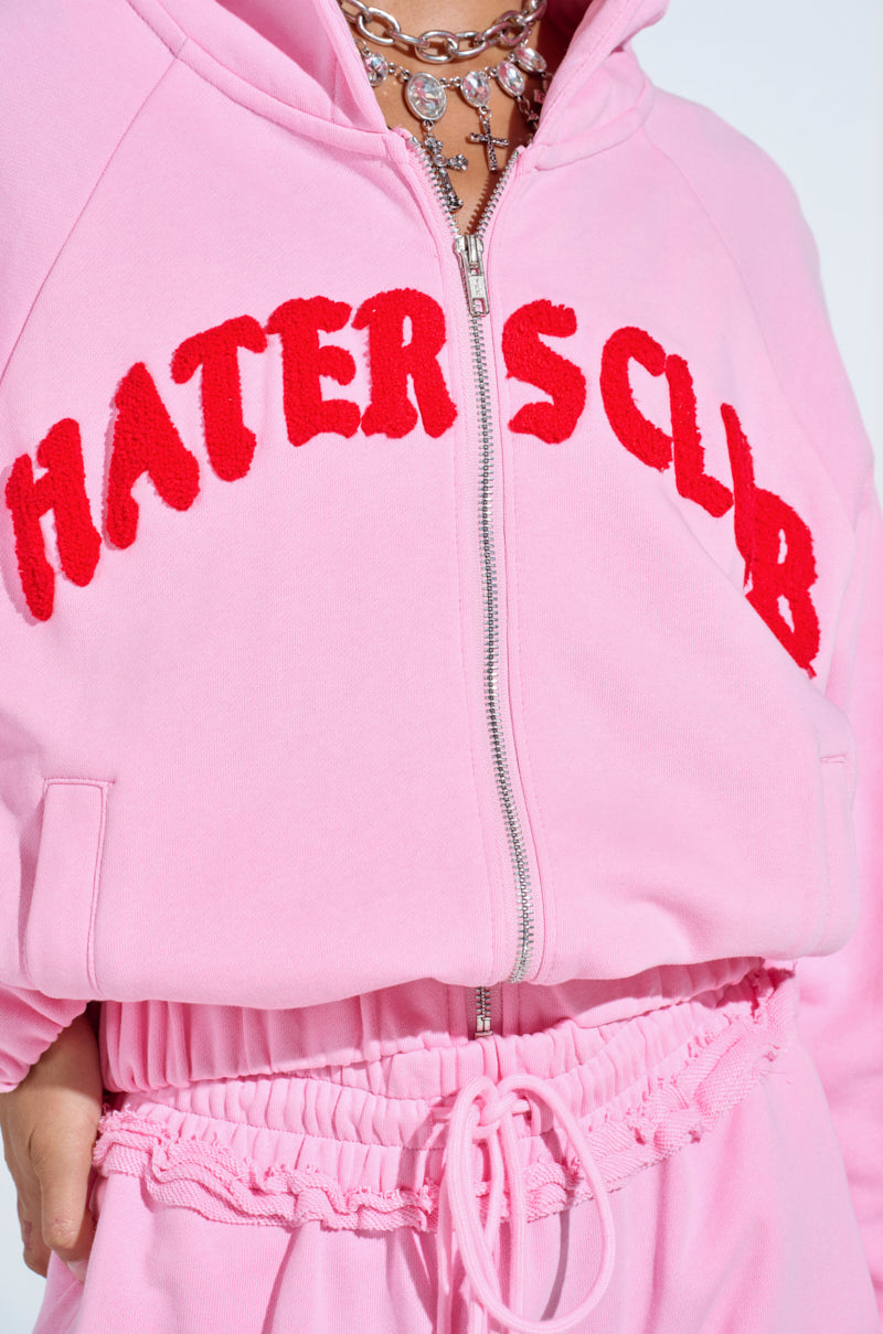 HATERS CLUB ZIP UP HOODIE