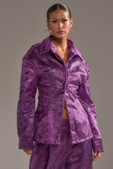 CRAZY TOUCH VELVET BUTTON DOWN