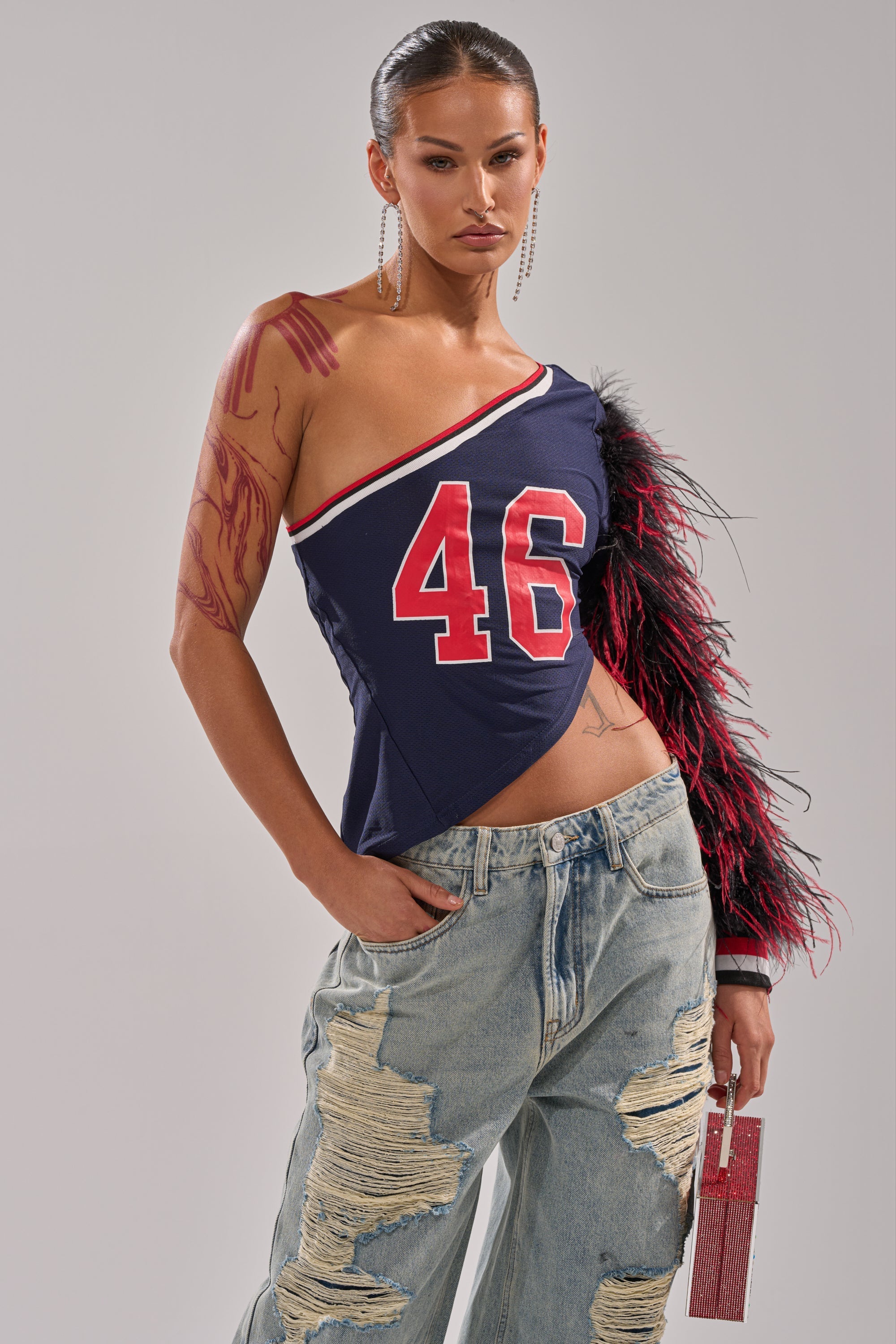 SUPERBOWL PARTY ONE SLEEVE TEE