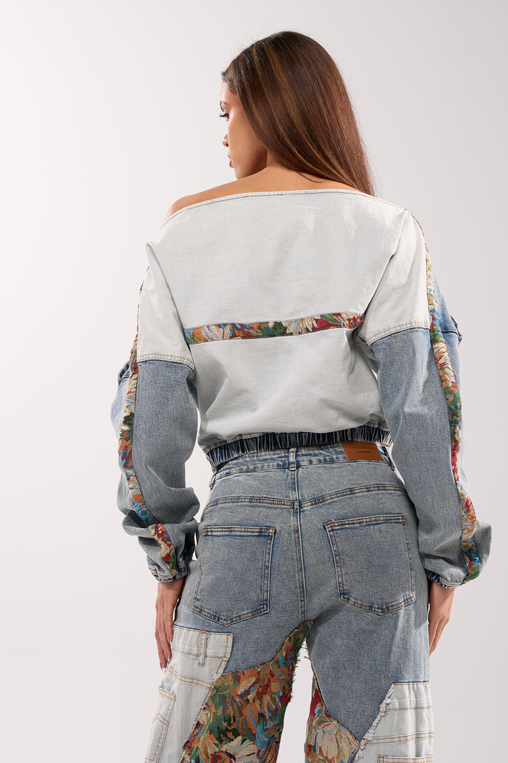 CHANGE IT UP DENIM SWEATSHIRT