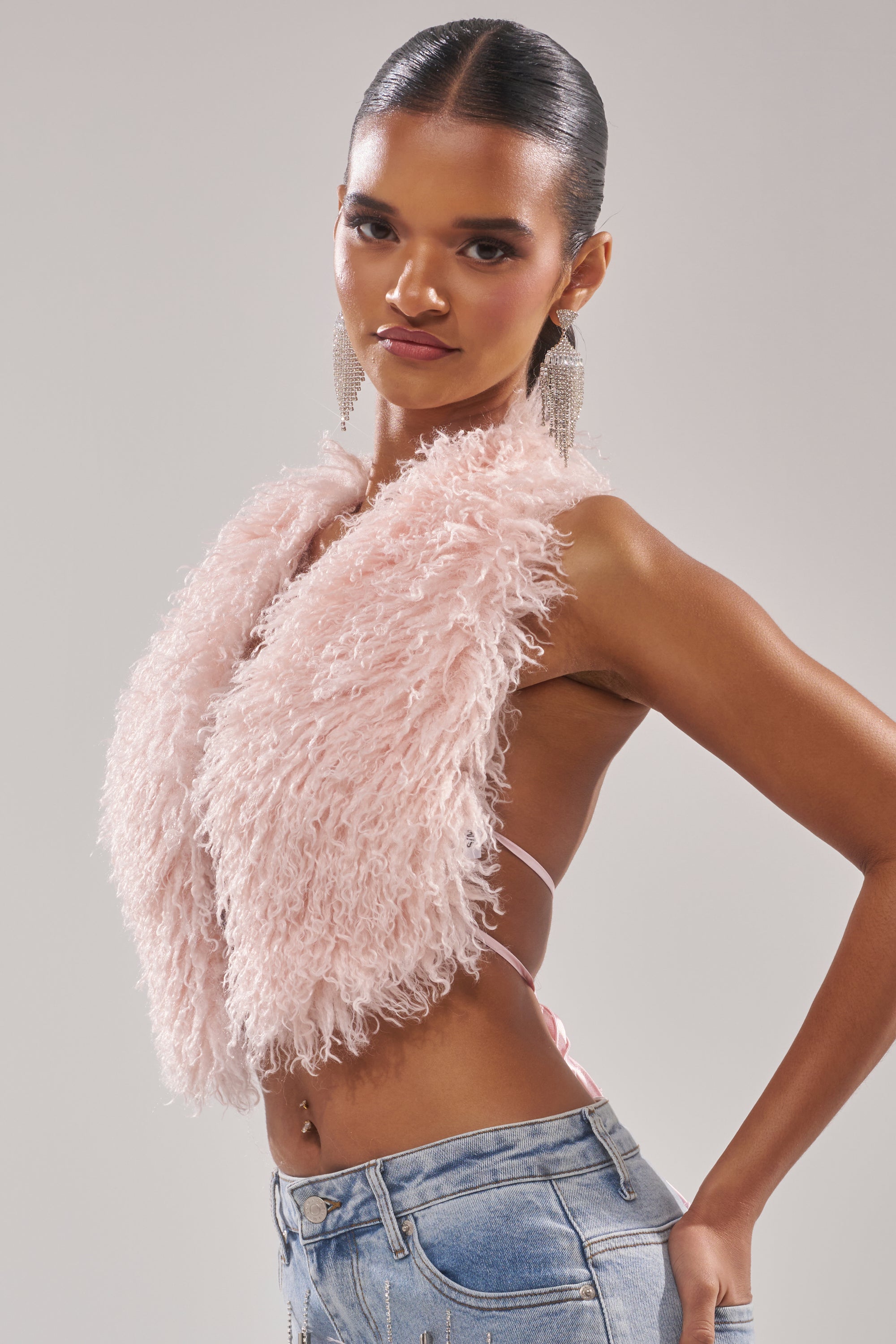 ACT UP FUR BLOUSE