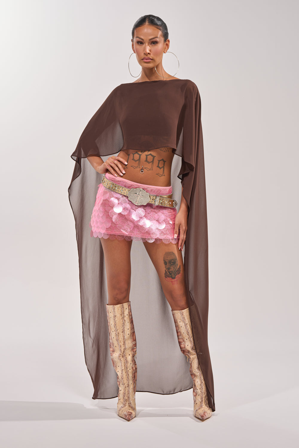 IT GIRL BLOUSE IN BROWN