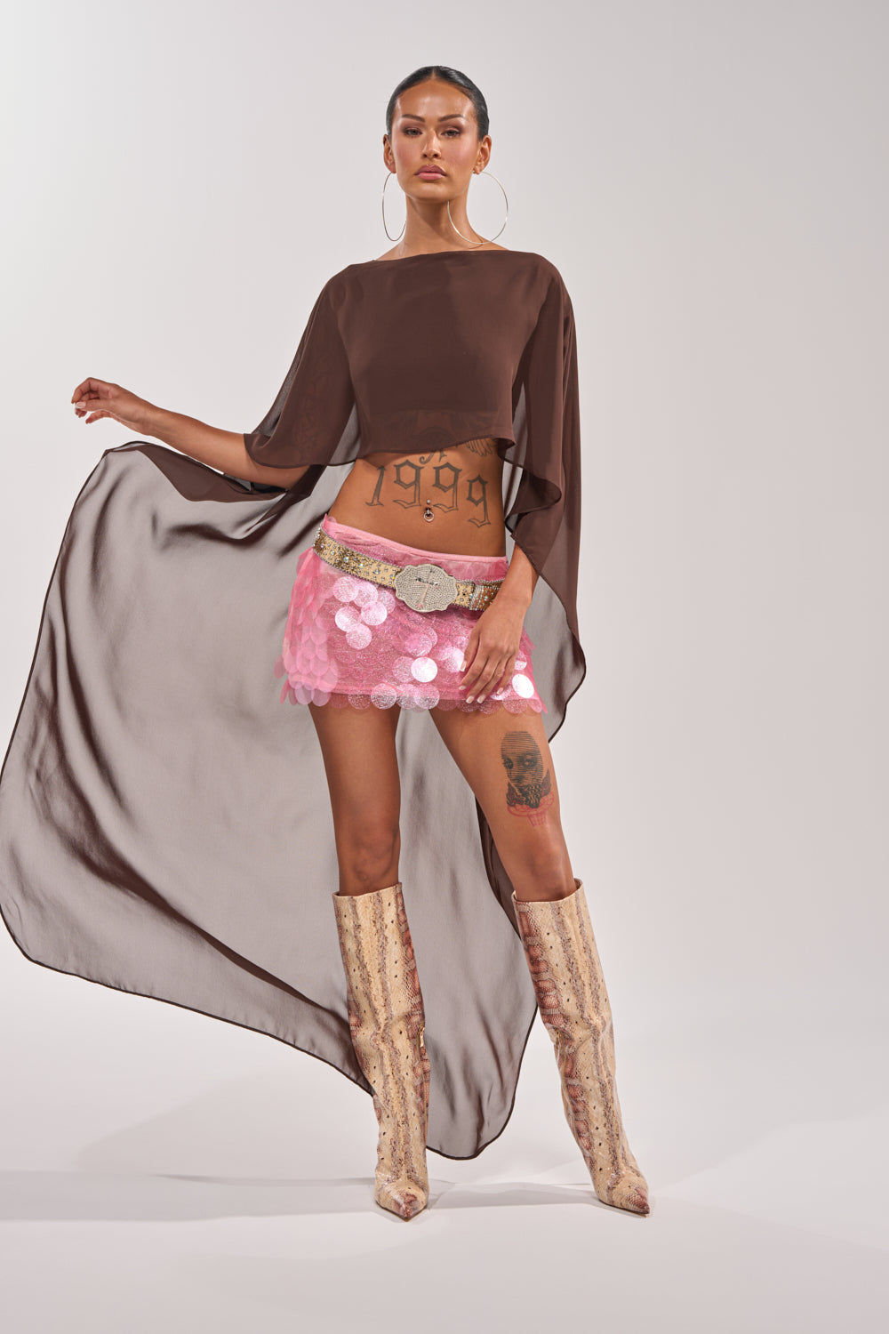 IT GIRL BLOUSE IN BROWN