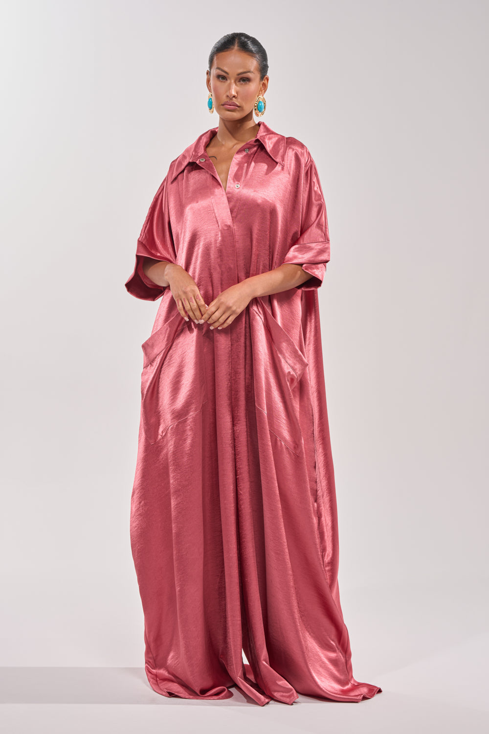 SHE'S RICH OVERSIZED JUMPSUIT IN ROSE