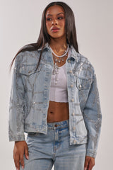 TWILIGHT ZONE RHINESTONE DENIM JACKET