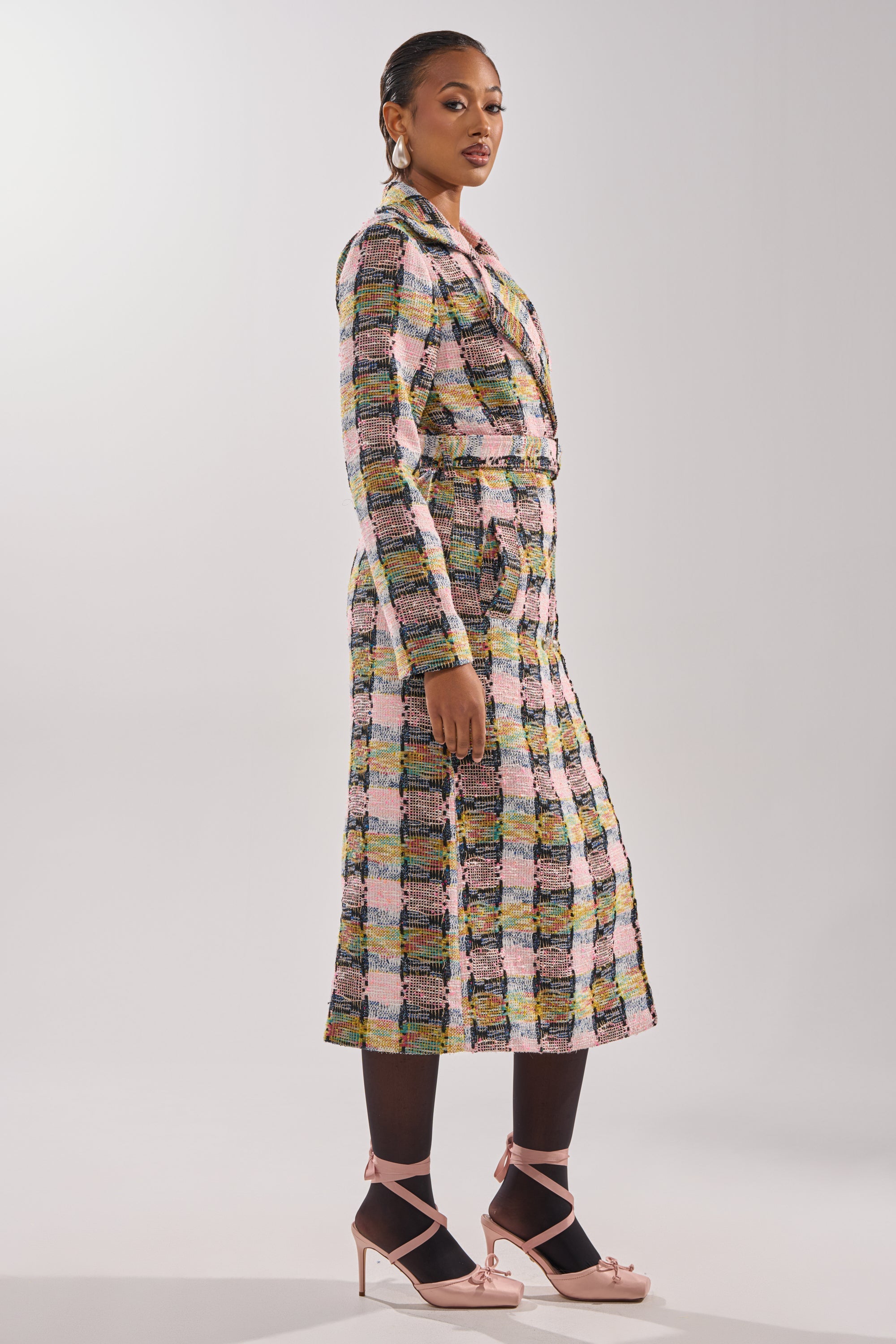 MAIN SQUEEZE TWEED TRENCH