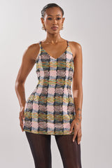 MAIN SQUEEZE TWEED MINI DRESS