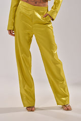 CLEO TROUSER IN CHARTREUSE