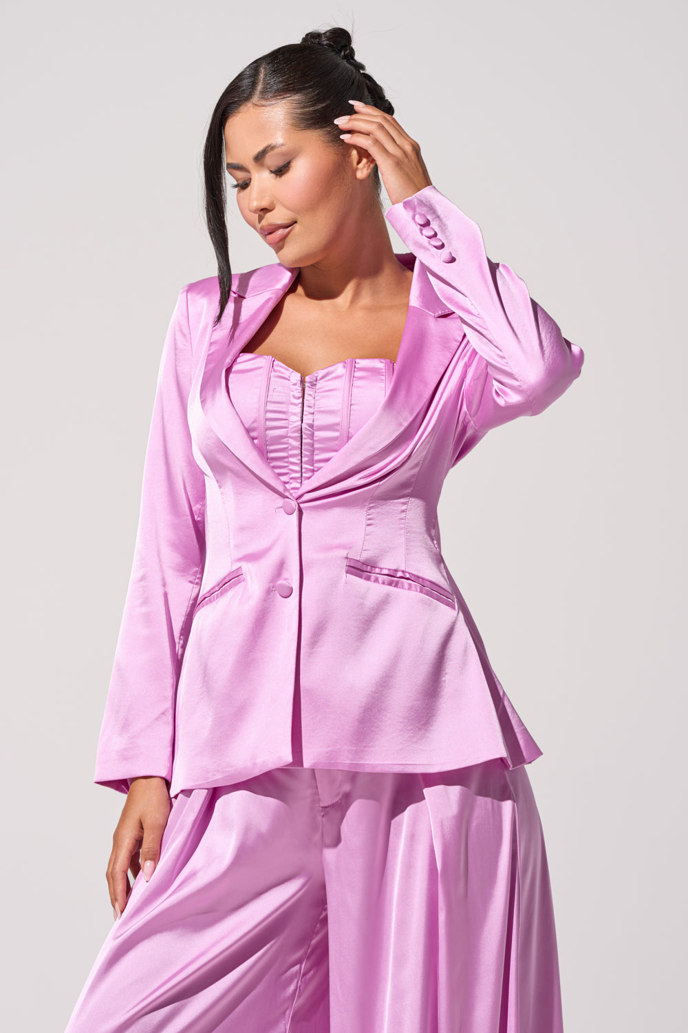 IN FULL BLOOM LIGHT PURPLE BLAZER