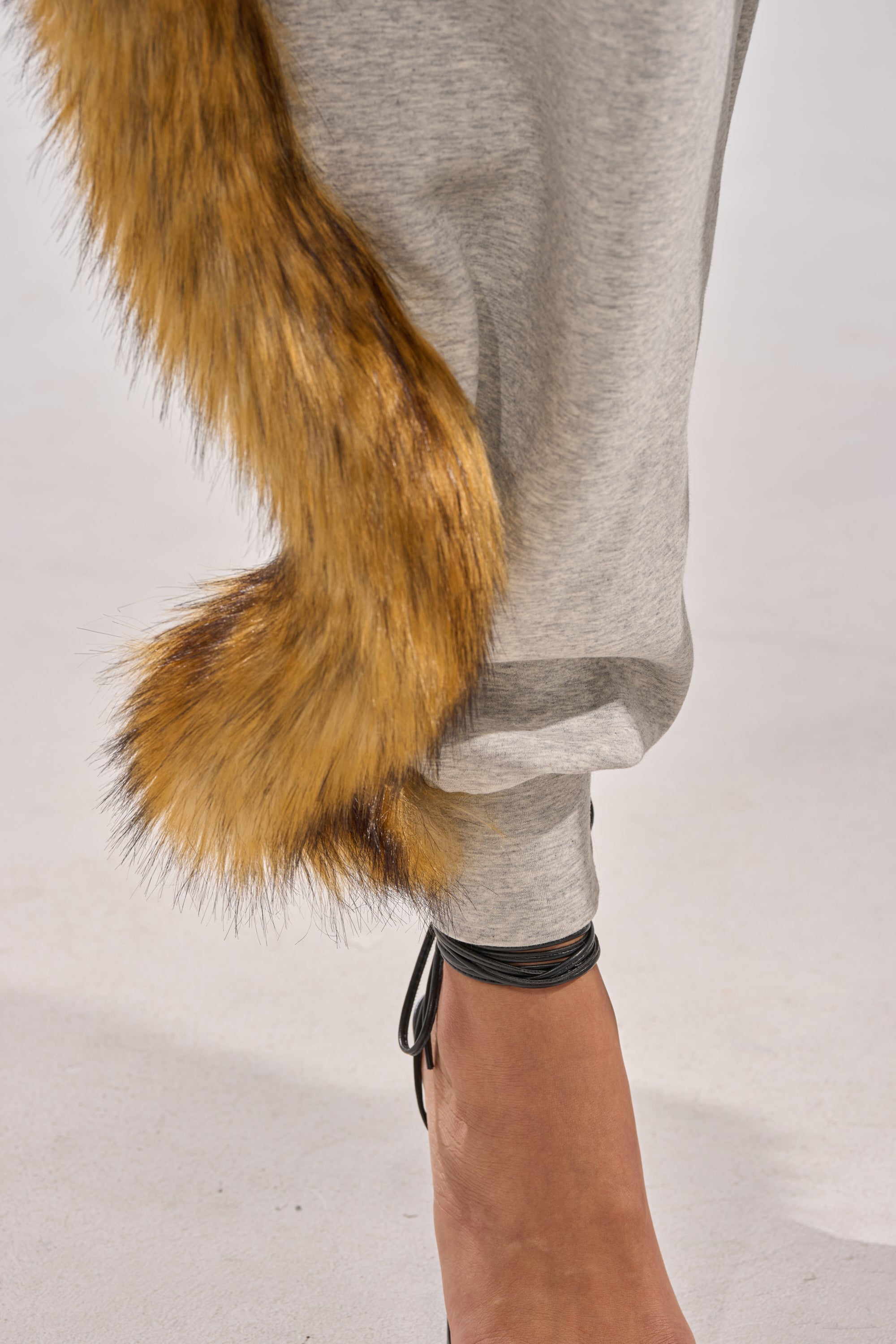 YOU WISH JUMPSUIT WITH FUR ACCENTS
