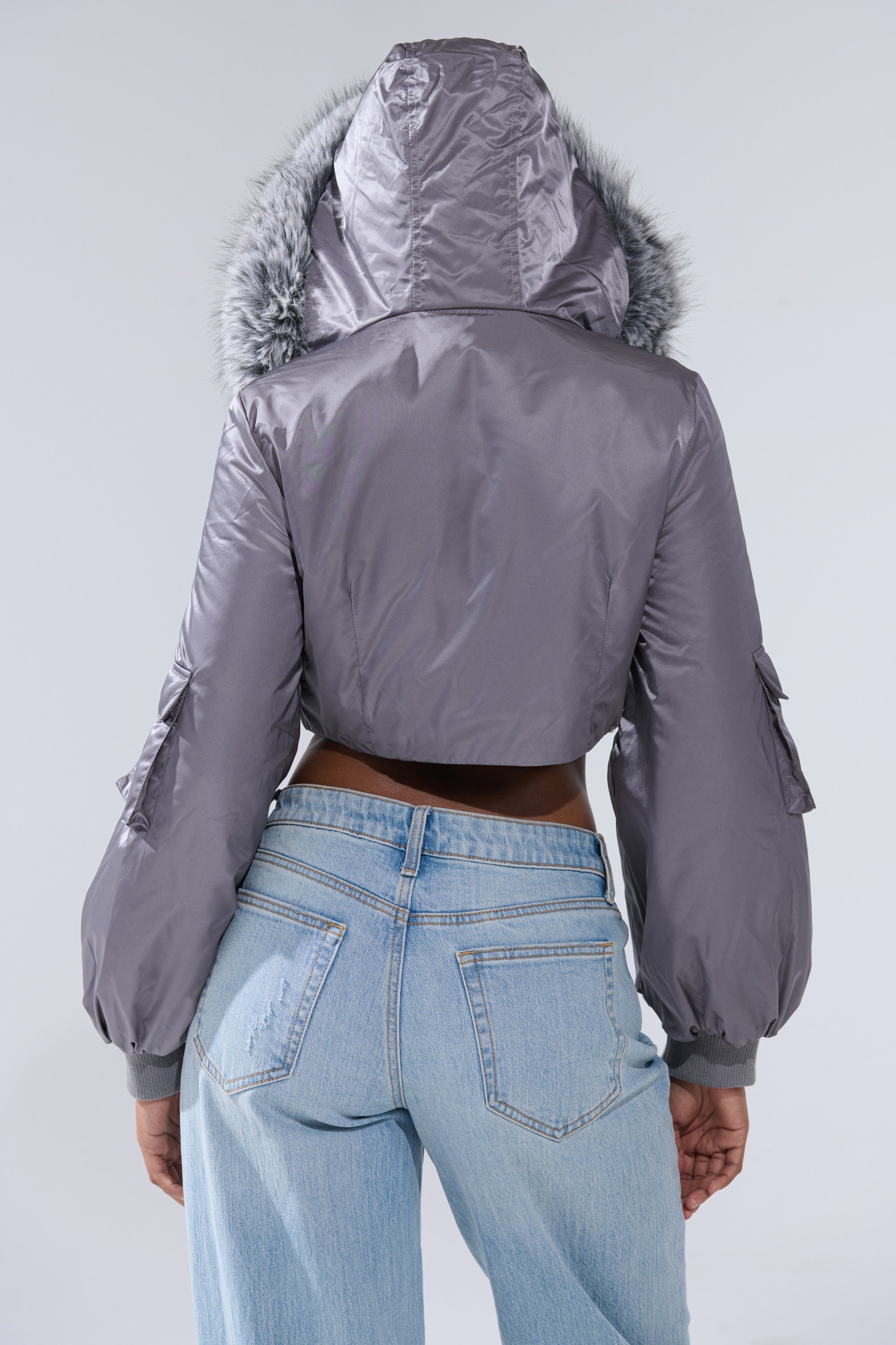 ITTY BITTY CROPPED BOMBER