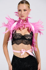 HERE FOR THE DRAMA FEATHER BOLERO