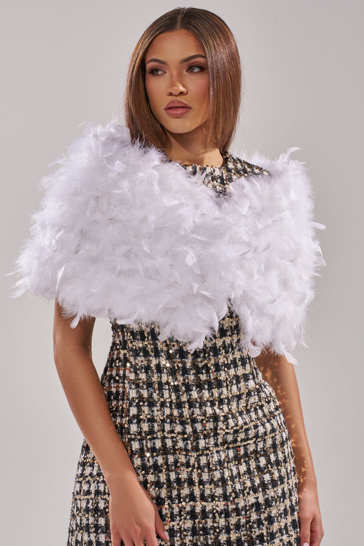 TRUDY FEATHER WRAP