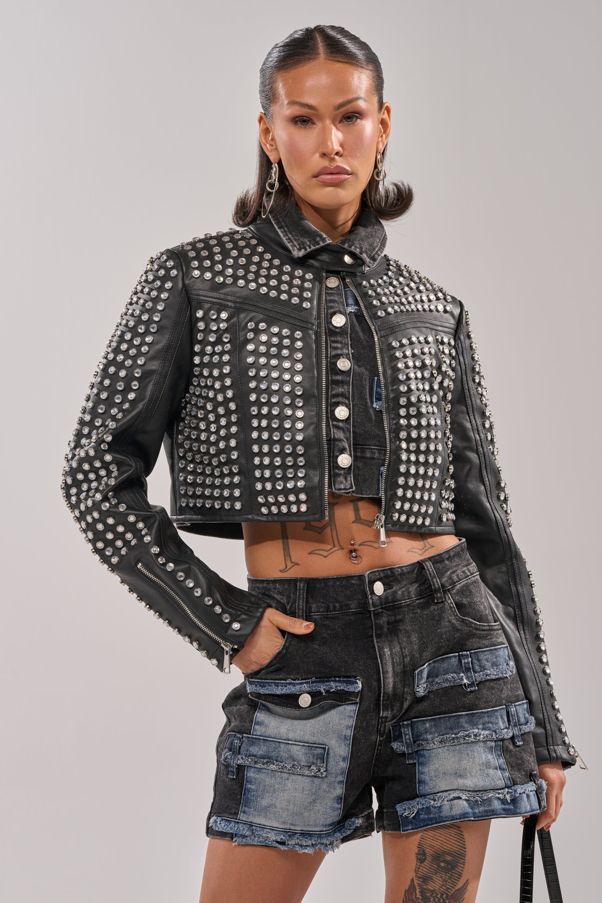ASHTON RHINESTONE MOTO