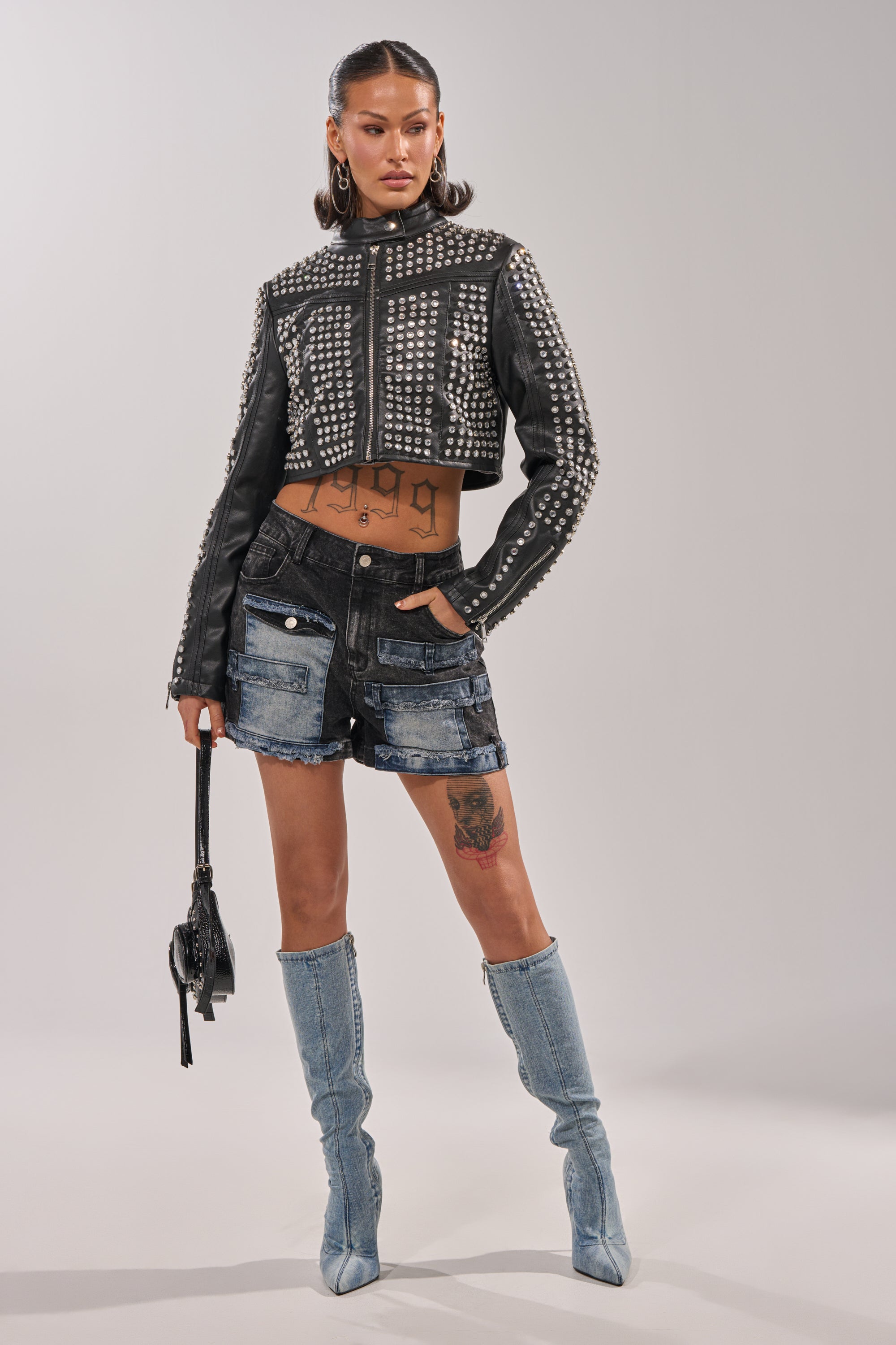 ASHTON RHINESTONE MOTO