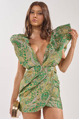 BEST DRESSED BROCADE MINI DRESS