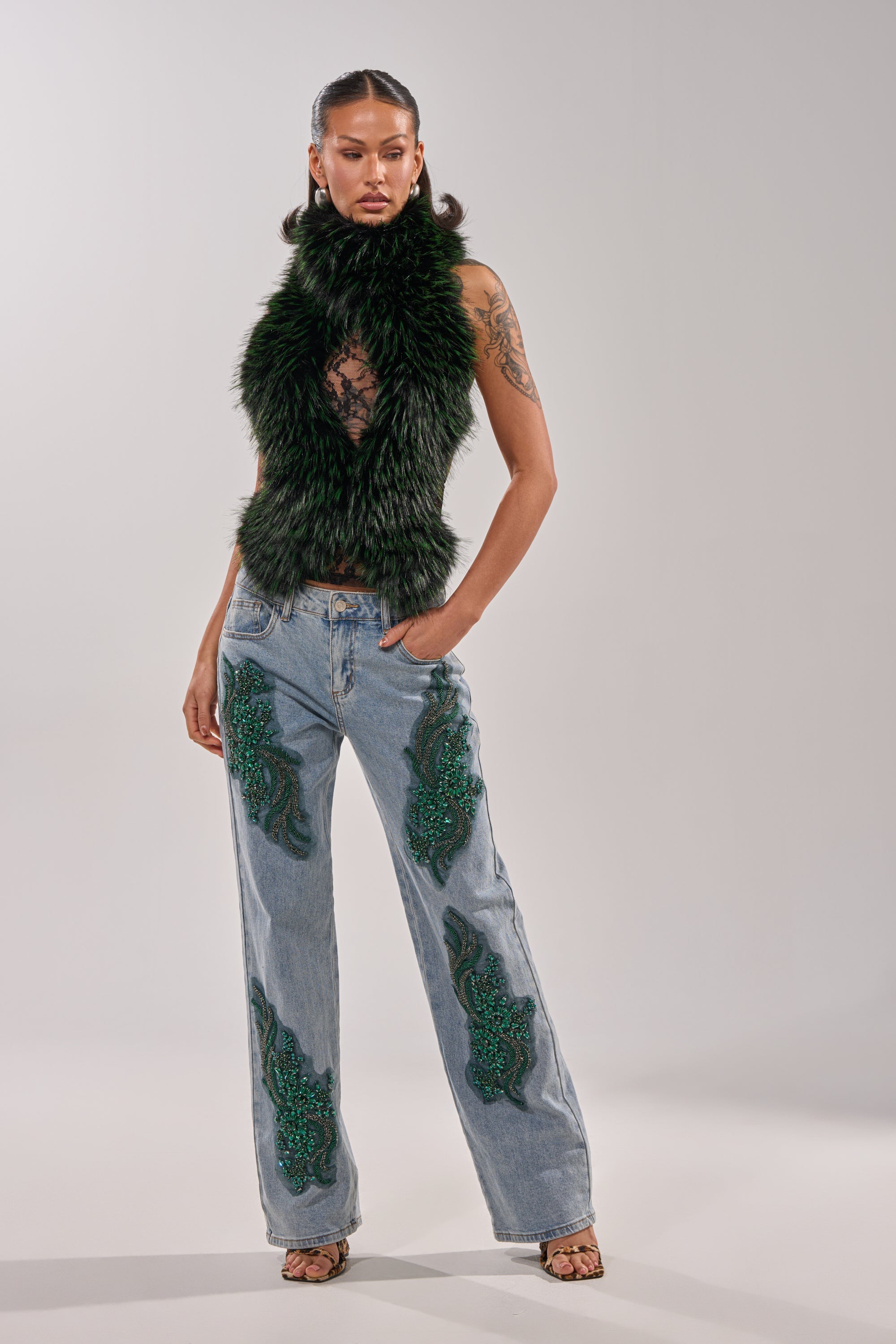 BILLIONAIRE BELLE RHINESTONE JEANS