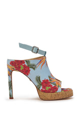 AZALEA WANG MAELIE MULTI FLORAL STILETTO SANDAL