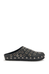 AZALEA WANG MARSHA BLACK GROMMET DETAIL FLAT