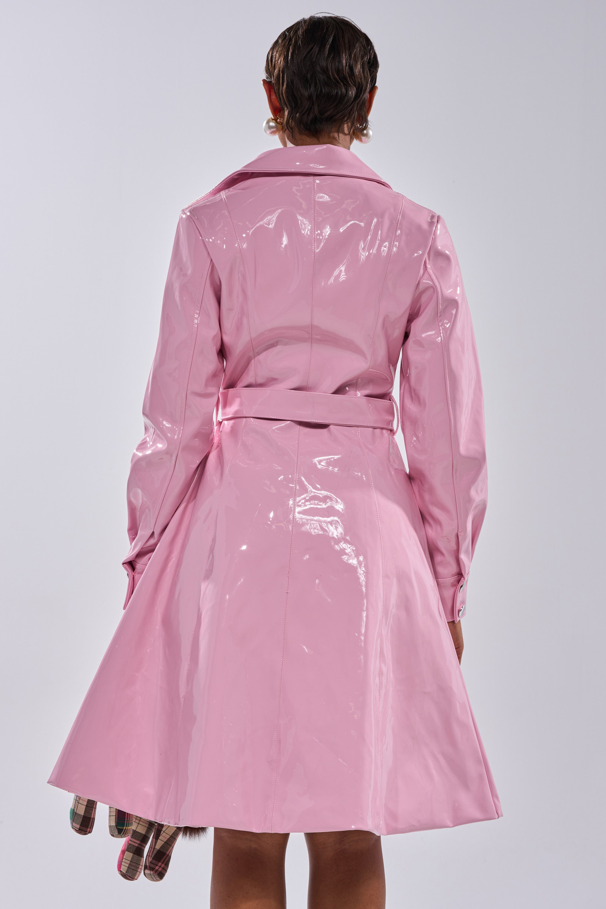 MITICA PATENT TRENCH IN BUBBLEGUM PINK