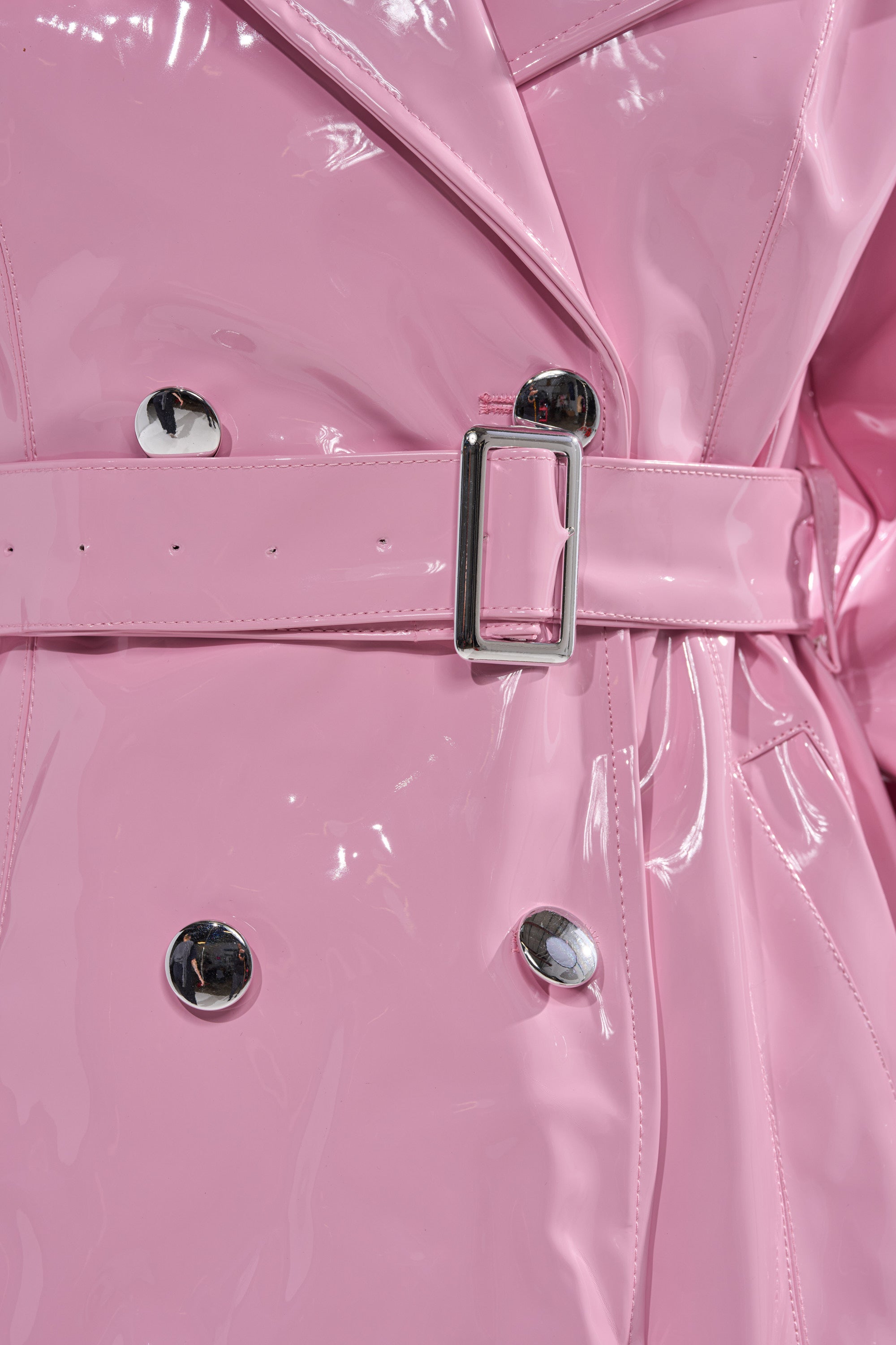 MITICA PATENT TRENCH IN BUBBLEGUM PINK