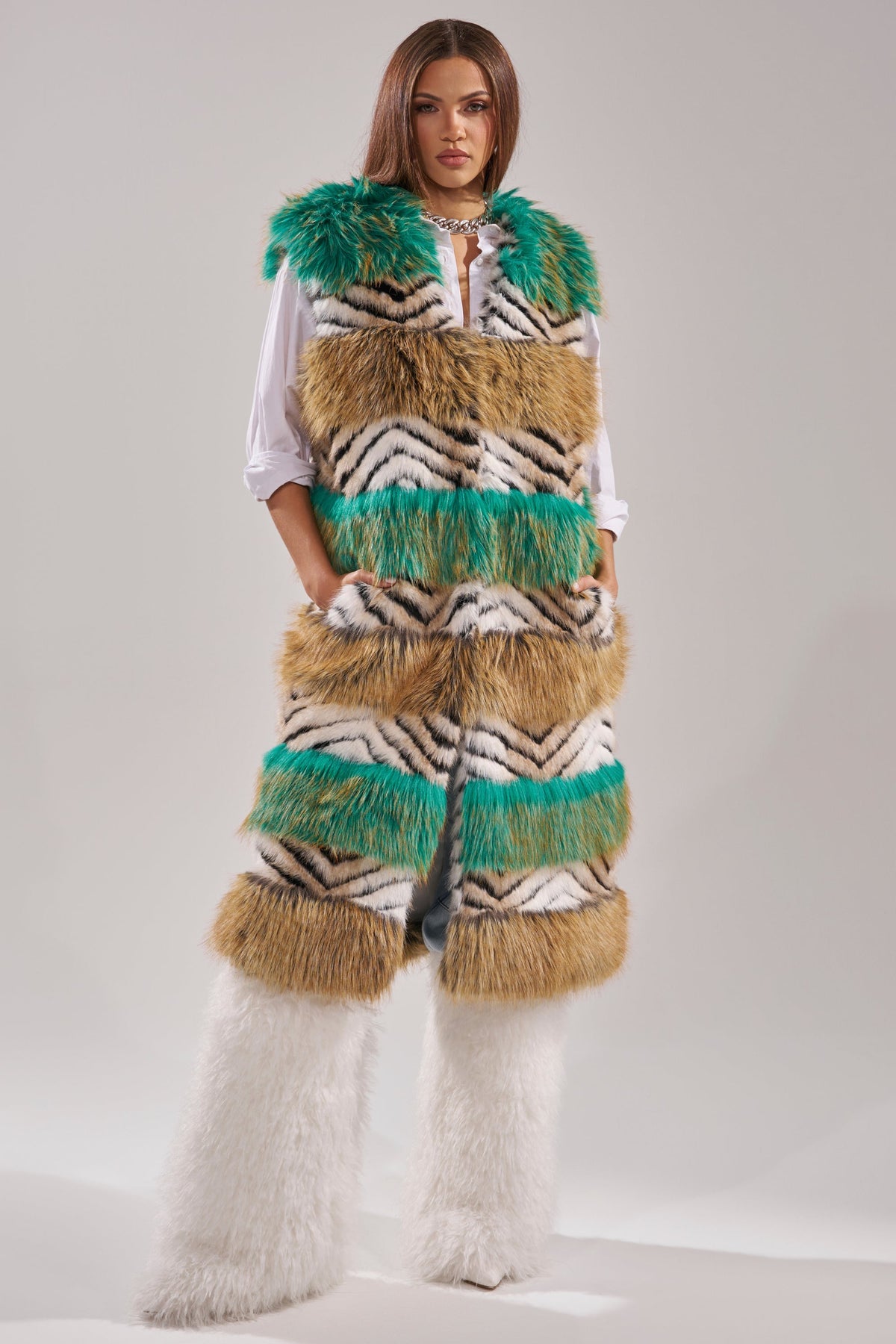 HYDE PARK FAUX FUR VEST