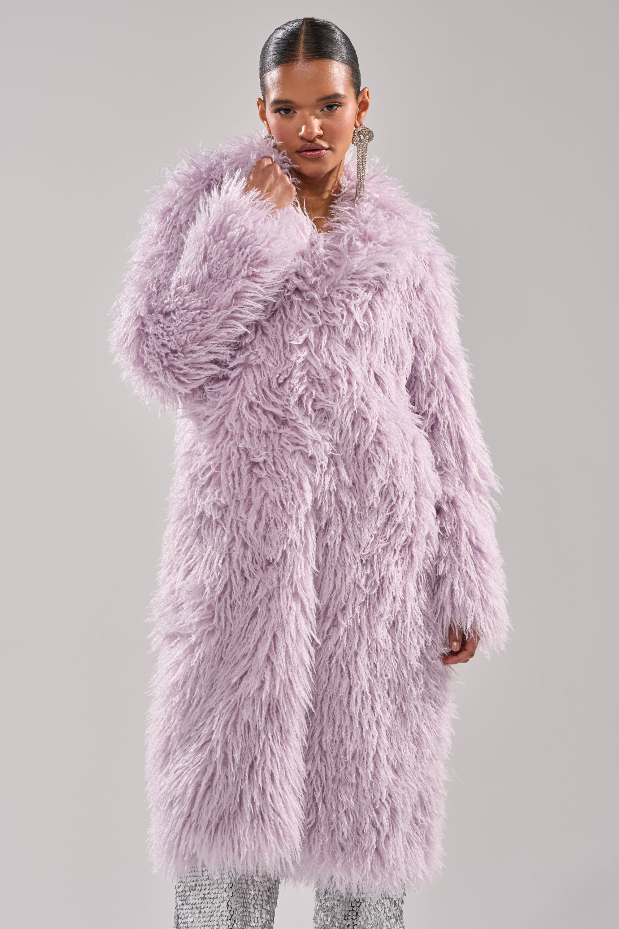 VIOLET SKIES FAUX FUR COAT