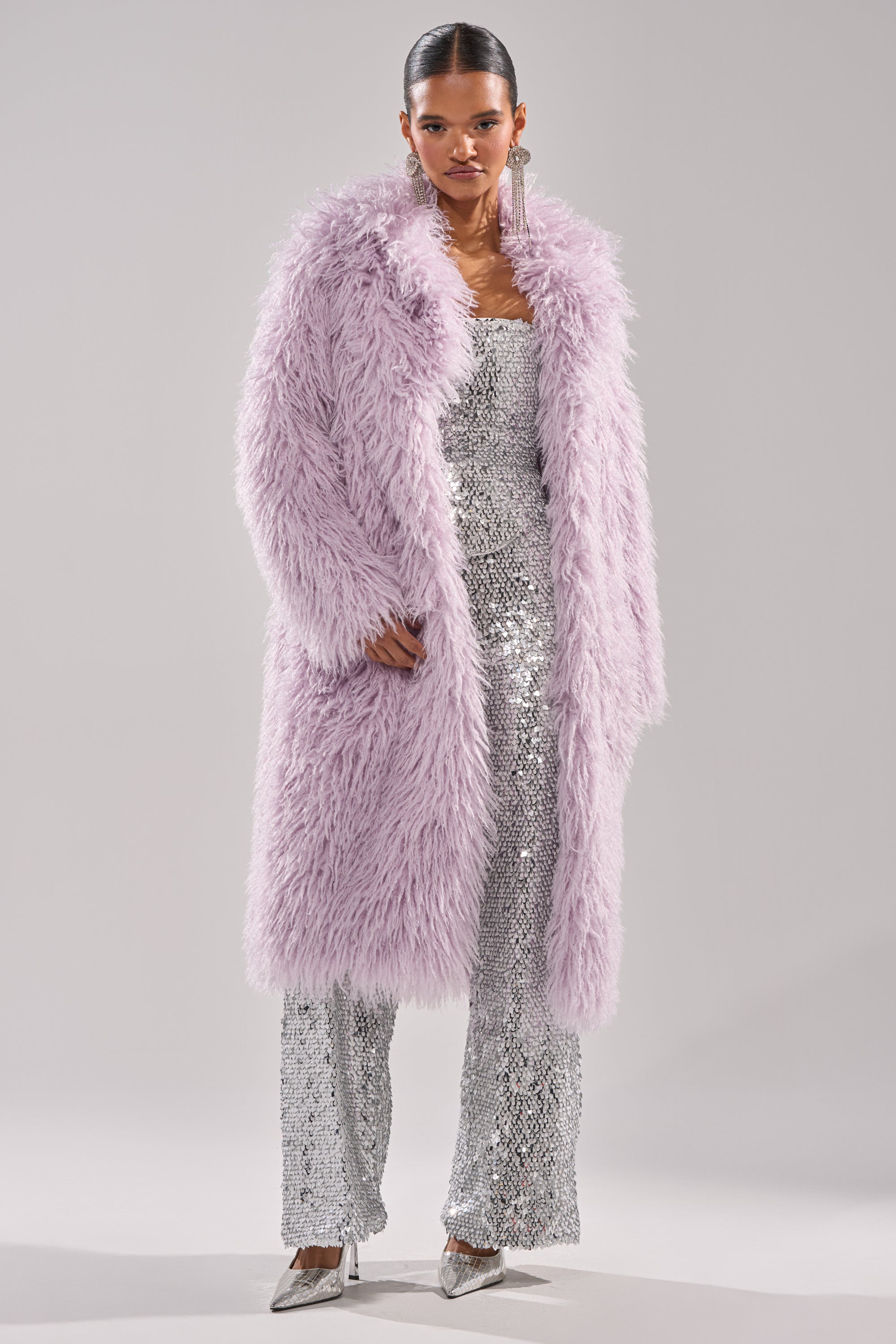 VIOLET SKIES FAUX FUR COAT