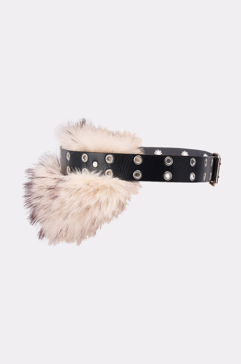 IN THE SNOW FAUX FUR BELT
