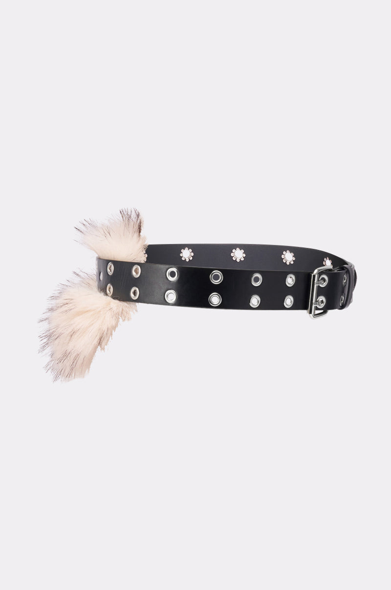 IN THE SNOW FAUX FUR BELT