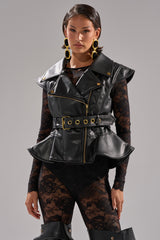 PEP IN MY STEP LEATHER VEST