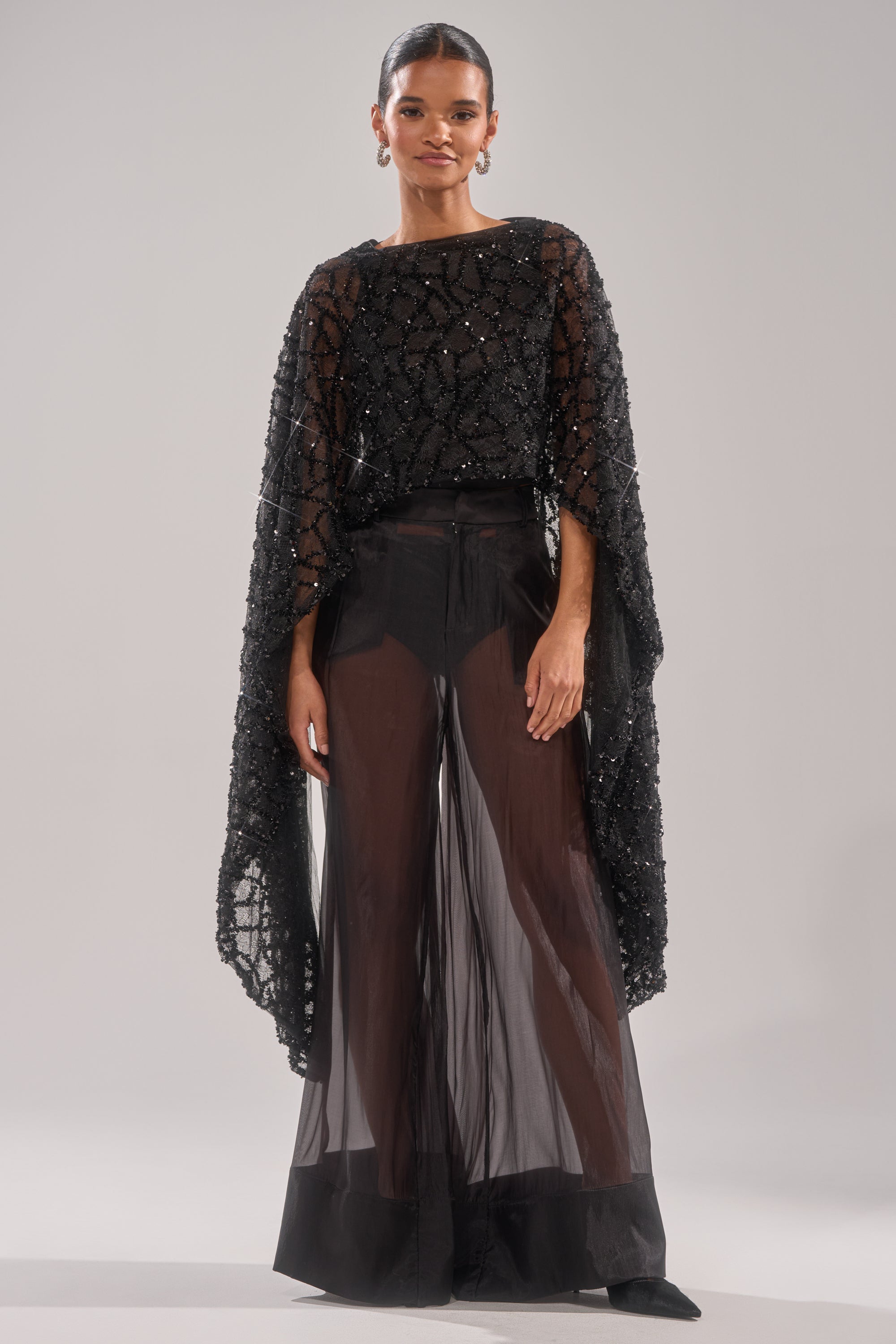 SHINE AWAY MESH BLOUSE