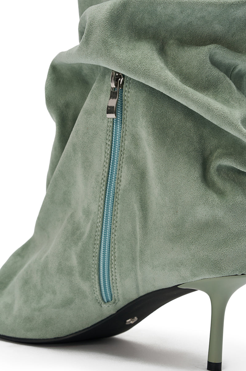 AZALEA WANG RANDALL SAGE FAUX SUEDE STILETTO BOOT