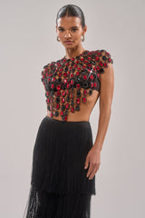RUBY RHINESTONE BLOUSE