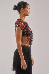 RUBY RHINESTONE BLOUSE