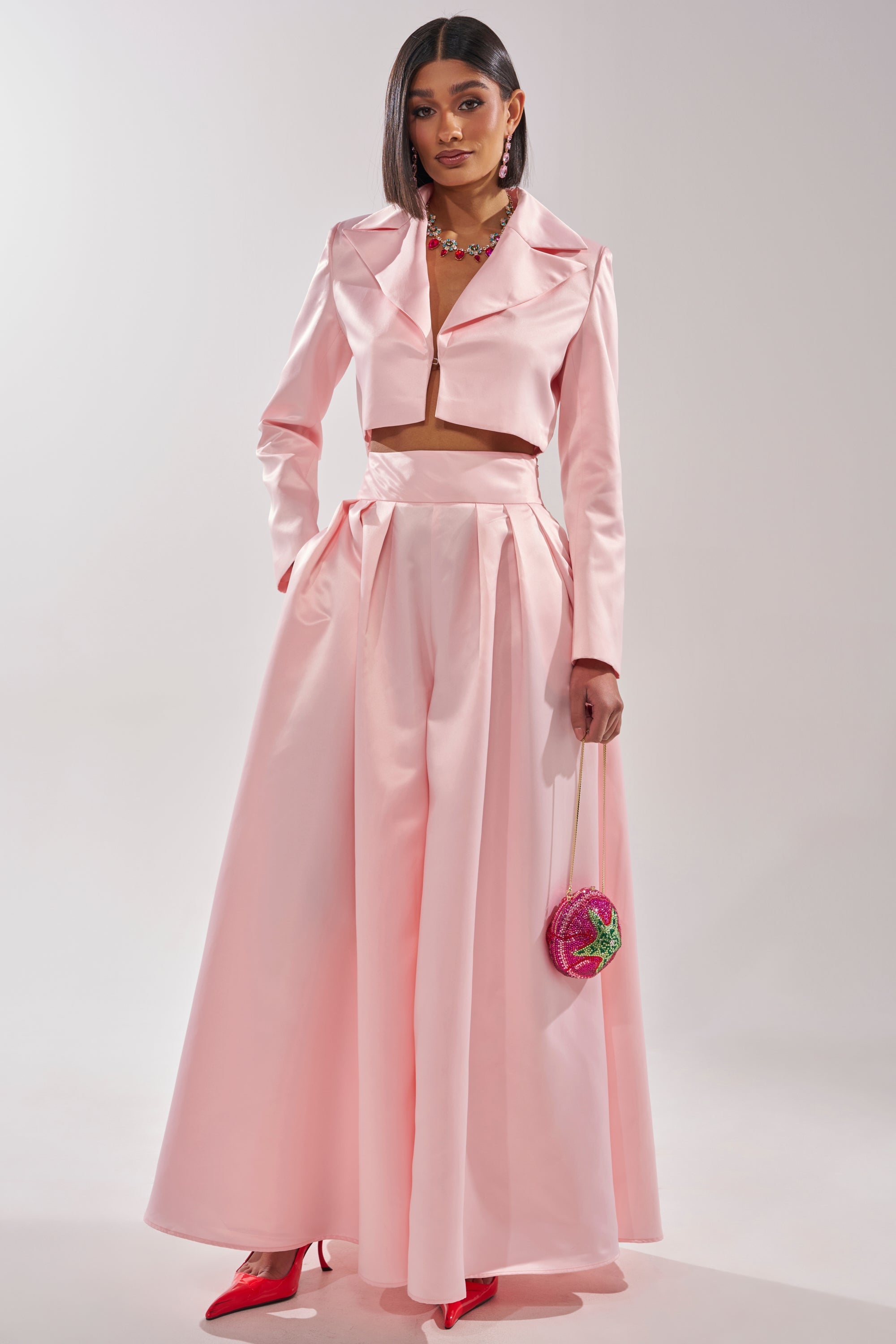 LILA SATIN BLAZER
