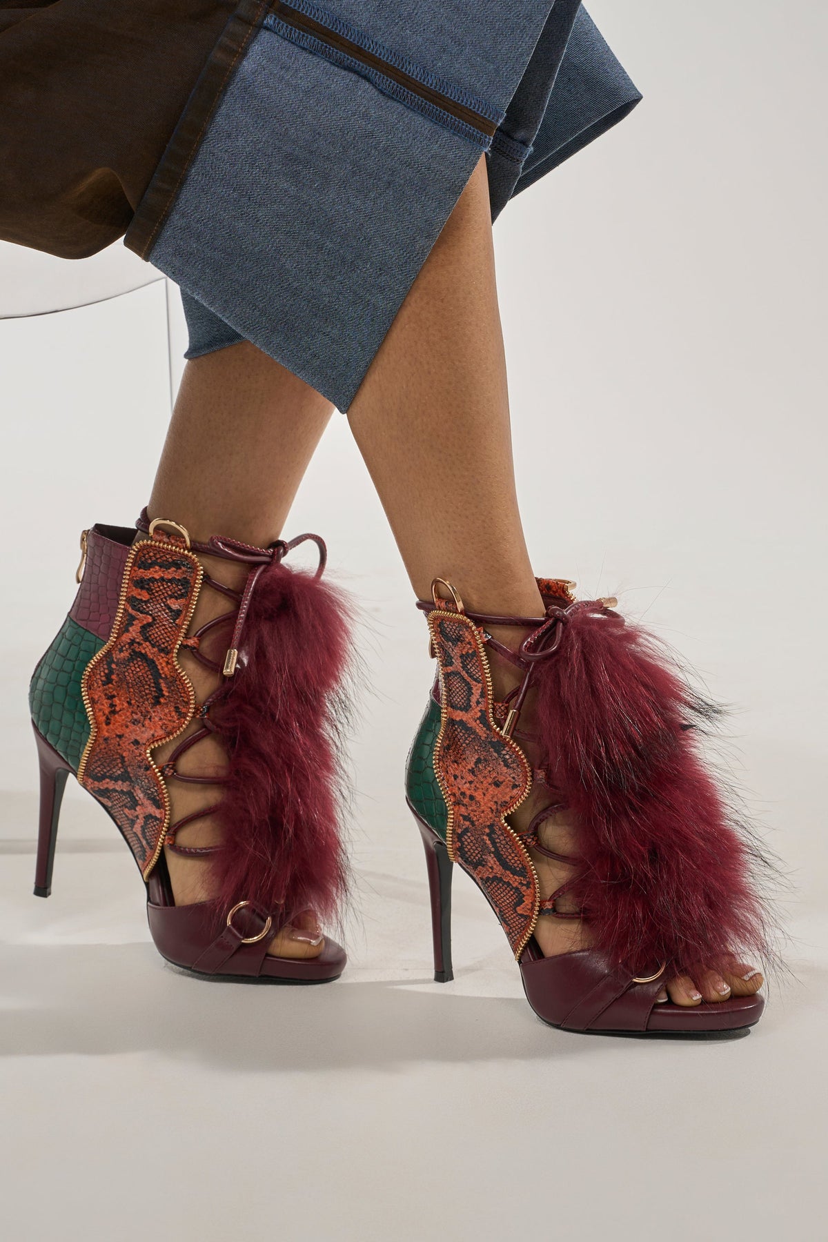 AZALEA WANG SHAINY SNAKE BURGUNDY MULTI