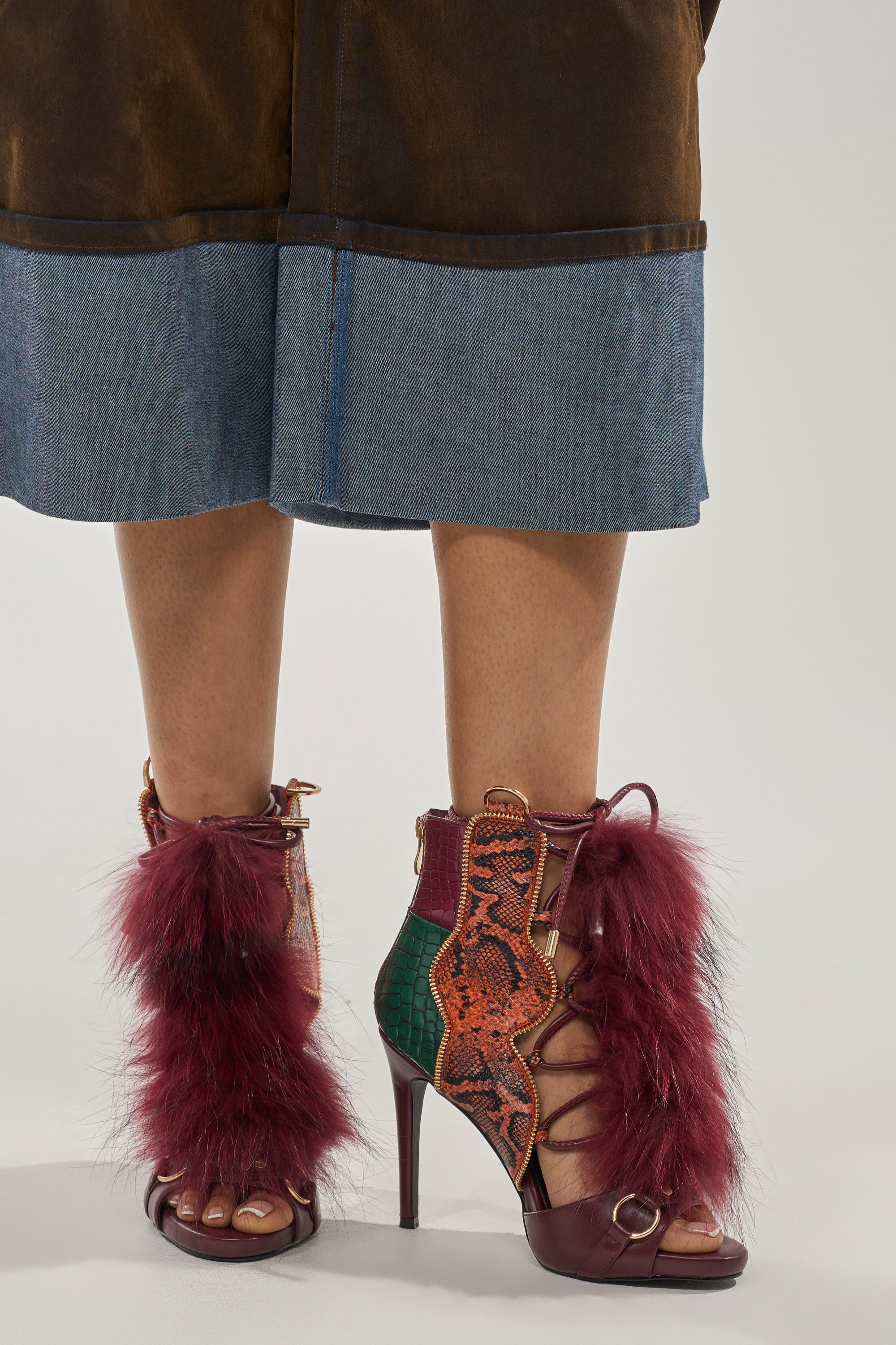 AZALEA WANG SHAINY SNAKE BURGUNDY MULTI