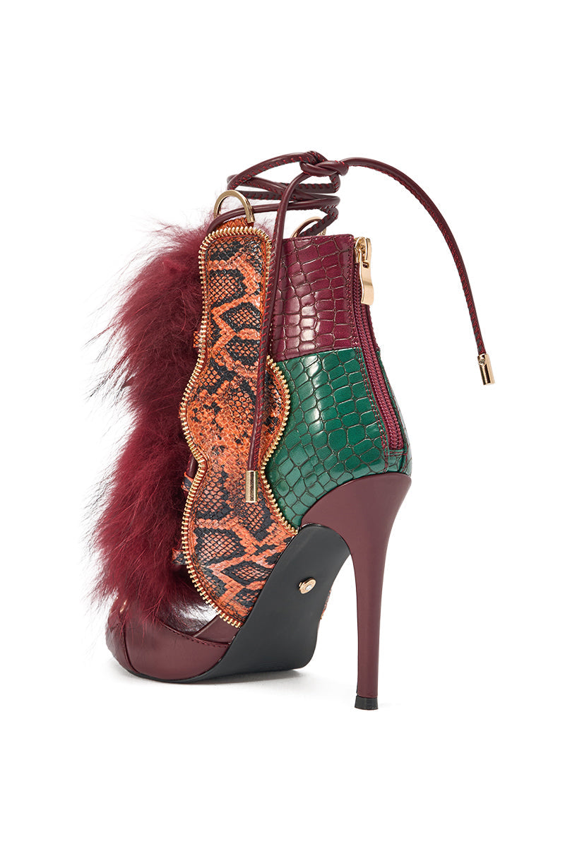 AZALEA WANG SHAINY SNAKE BURGUNDY MULTI