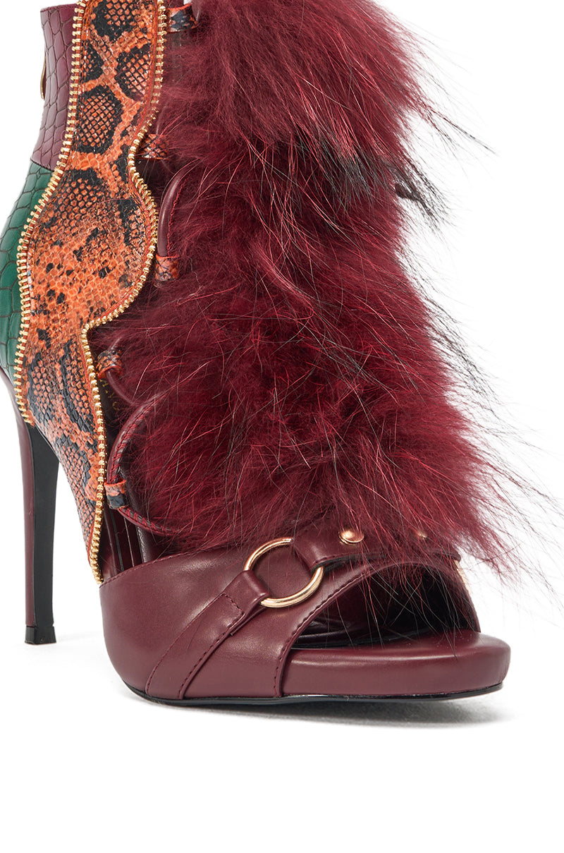 AZALEA WANG SHAINY SNAKE BURGUNDY MULTI