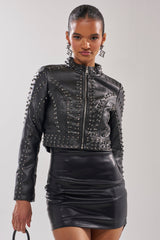 SYLVIE STUDDED MOTO