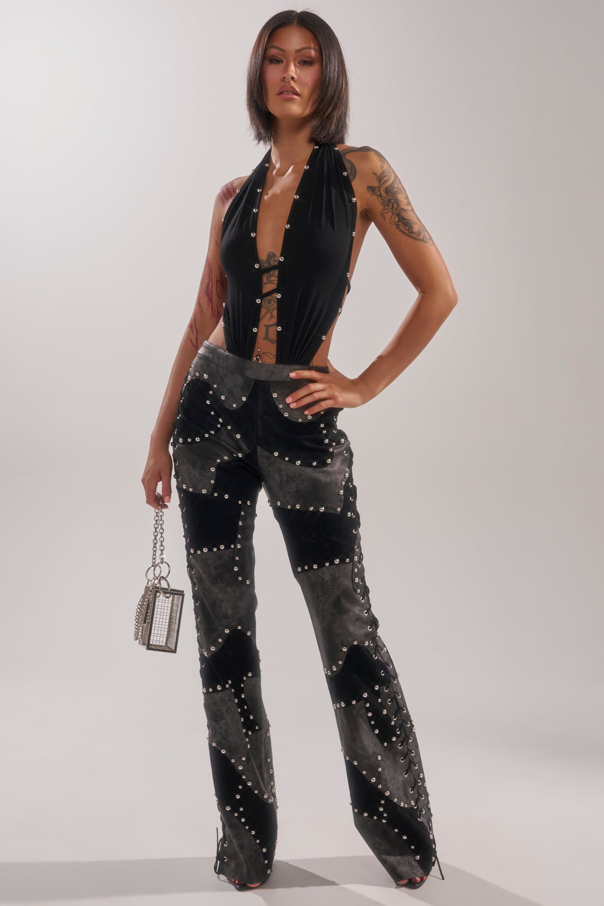 ROXY STUDDED SLEEVELESS JUMPSUIT