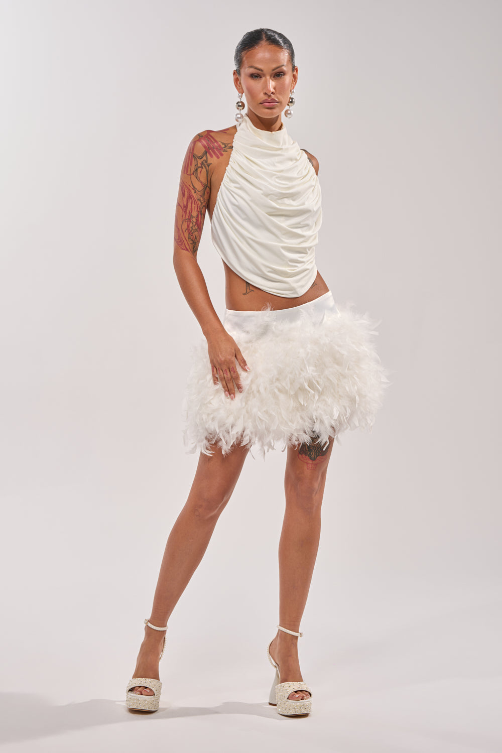 LITTLE FAIRY FEATHER MINI SKIRT